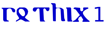 gothic 1 字体